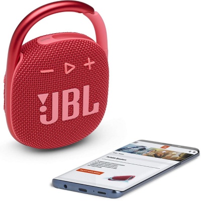 JBL Clip 4 Portable Bluetooth Speaker Red JBLCLIP4RED