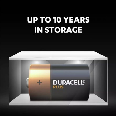 Duracell Plus D Alkaline Batteries Pack of 2 MN1300