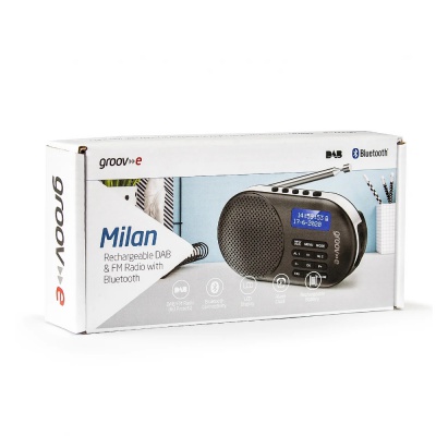 Groove Milan Rechargeable Radio GRDR05BK