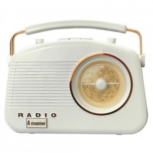 Steepletone Portable Retro Radio BRIGHTONWHITE