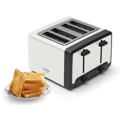 Bosch DesignLine Ergo 4 Slice Toaster White TAT5P441GB