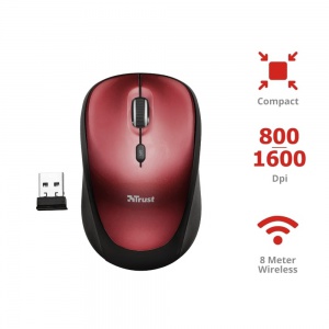 Trust Compact Wireless Mouse Red T24550