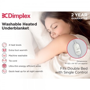 Dimplex Double Washable Heated Underblanket DUB1002