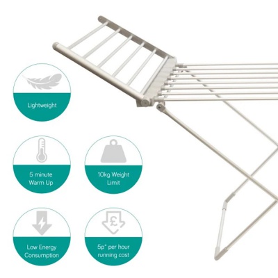 Homeline Electric Heated Foldable Clothes Horse E9701