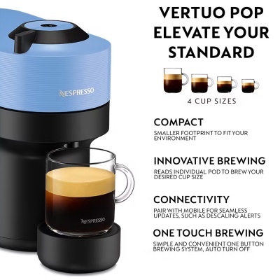 Nespresso Magimix Vertuo Pop Coffee Machine Blue 11731
