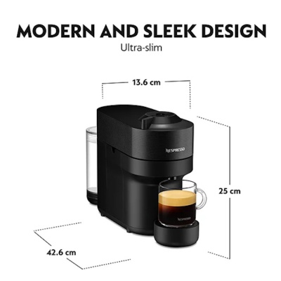 Nespresso Magimix Vertuo Pop Coffee Machine Black 11729