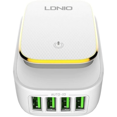 Ldnio 4 USB Ports Adapter Wall Charger LED Light 644058