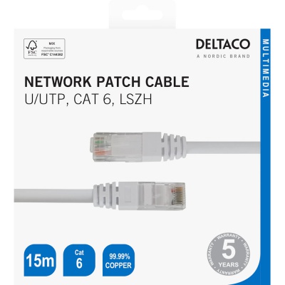 Deltaco Network Patch Cable Cat6 TP615VR