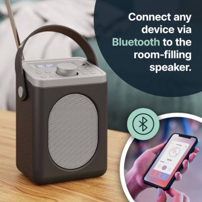 Majority Portable Bluetooth DAB Radio Black 109682