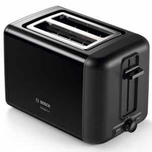 Bosch Design Line 2 Slice Black Toaster TAT3P423GB