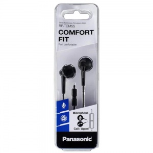 Panasonic In Ear Comfort Earphones Black RP-TCM55E-K