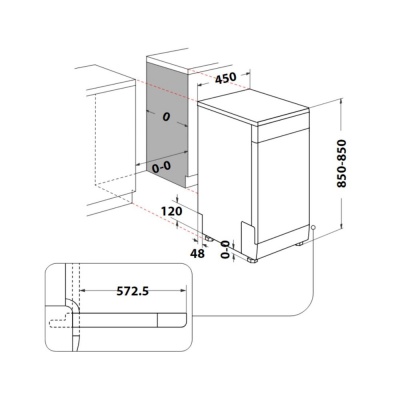 Indesit Slimline Freestanding Dishwasher DF9E1B10UK