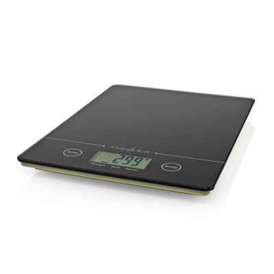 Nedis Digital Kitchen Scales Black Glass KASC620BK