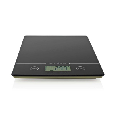 Nedis Digital Kitchen Scales Black Glass KASC620BK
