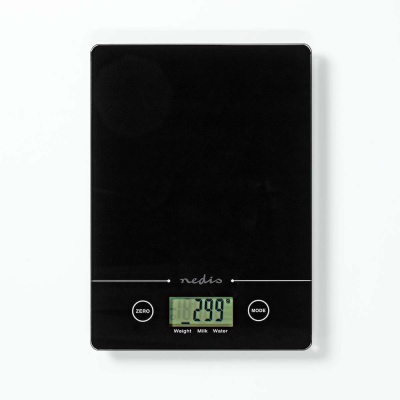 Nedis Digital Kitchen Scales Black Glass KASC620BK