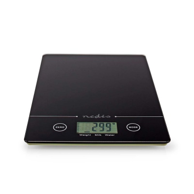 Nedis Digital Kitchen Scales Black Glass KASC620BK