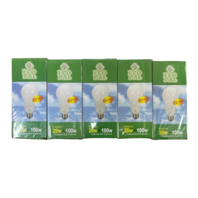EcoPal 20W 100W Energy Saver Bulbs 5 Pack 930096