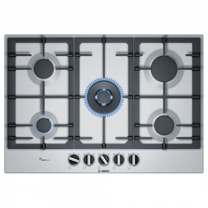 Bosch Series 6 Gas hob 75cm Stainless Steel PCQ7A5B90
