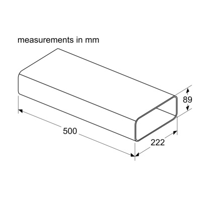 Bosch Black Flat Duct 500mm HEZ9VDSM1