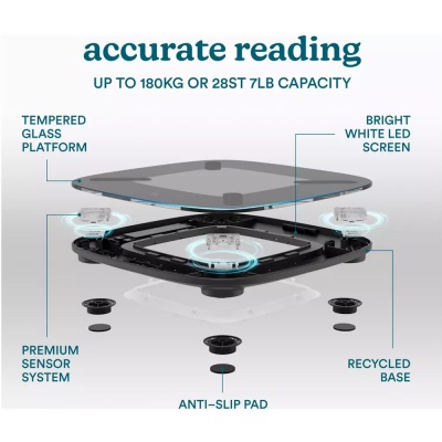 Homedics Glo Essential Bathroom Scales SCLB100BK