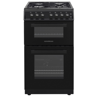 Nordmende 50cm Twin Cavity Gas Cooker Black CTG52LPGBK