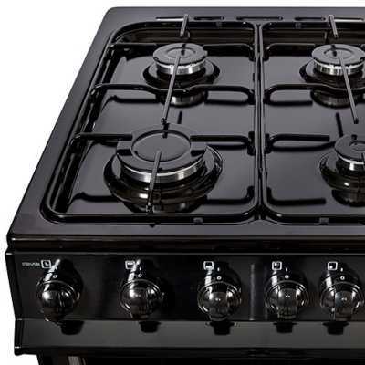 Nordmende 50cm Twin Cavity Gas Cooker Black CTG52LPGBK