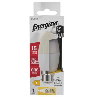 Energizer 7.3W 2700K Warm White Opal LED Candle S17355