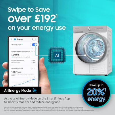 Samsung Series 5 9Kg Heat Pump Dryer DV90DG52A0ABEU