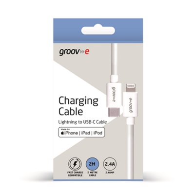 Groove Lightning to USB-C 2m Charging Cable GVMA048WE