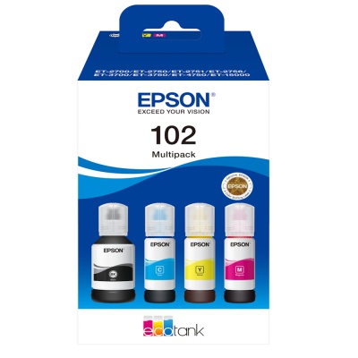 Epson 102 EcoTank CMYK Ink Bottle Multipack C13T03R640