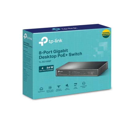 TP Link 8 Port Gigabit Desktop Switch PoE TL-SG1008P