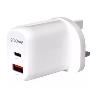 Groove 20W Dual USB-C and USB-A Charger GVMA105WE