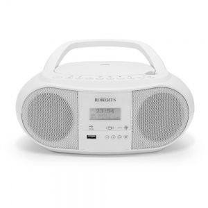 Roberts DAB FM Portable Boombox White ZOOMBOX4W