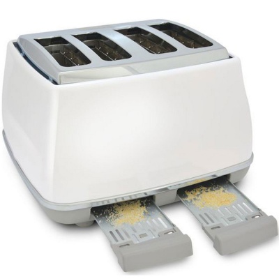 Delonghi 4 Slice Icona White Toaster CTOC4003W