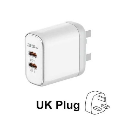 LDNIO 35W MFi Fast Charger with Dual USB-C Ports A2528M