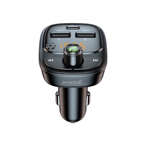 Groove Car FM Transmitter with Dual Charger GVMA131BK