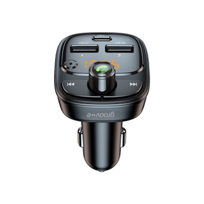 Groove Car FM Transmitter with Dual Charger GVMA131BK