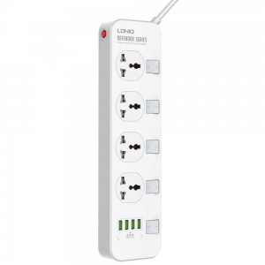 LDNIO 2M 2500W Power Strip with 4 AC Sockets 691441