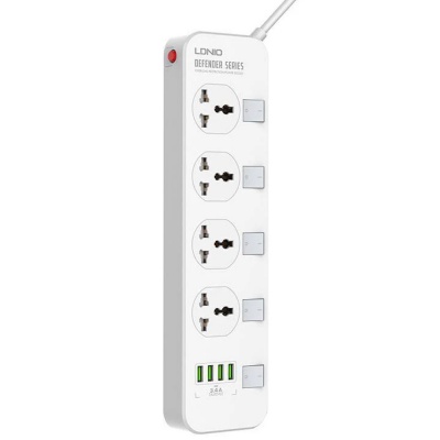 LDNIO 2M 2500W Power Strip with 4 AC Sockets 691441