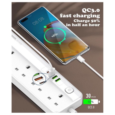 LDNIO Power Strip with 5 Outlets and 4 USB Ports 600153