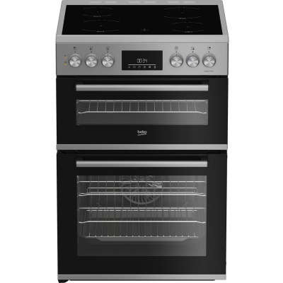 Beko 60cm Double Electric Cooker FDC6731S