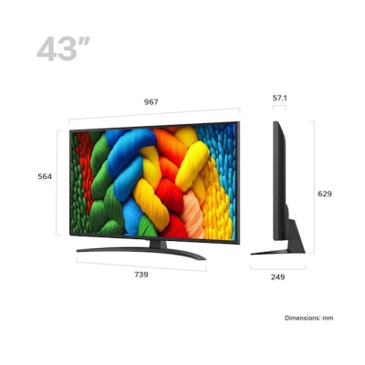 LG 43 Inch NanoCell AI 4K UHD Smart TV 43NANO81A6A