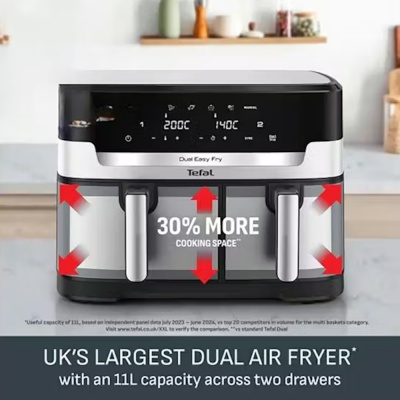 Tefal Easy Fry Dual XXL 11L Air Fryer EY942DG1