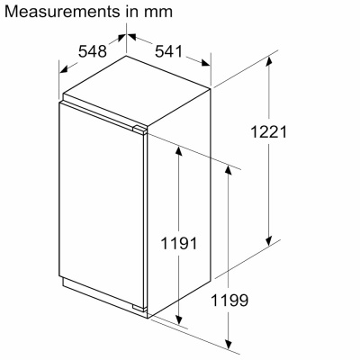 Neff N50 Flat Hinge Integrated Fridge KI1412FE0