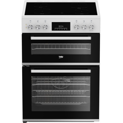 Beko 60cm White Double Oven Electric Cooker FDC6731W