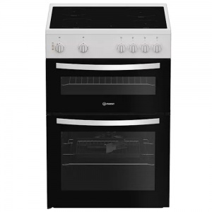 Indesit 60cm Electric Ceramic Cooker White IDE6VMW