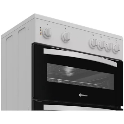 Indesit 60cm Electric Ceramic Cooker White IDE6VMW
