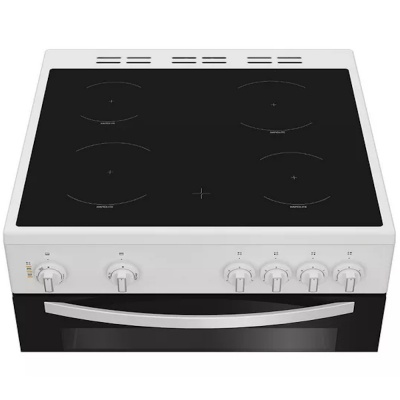 Indesit 60cm Electric Ceramic Cooker White IDE6VMW