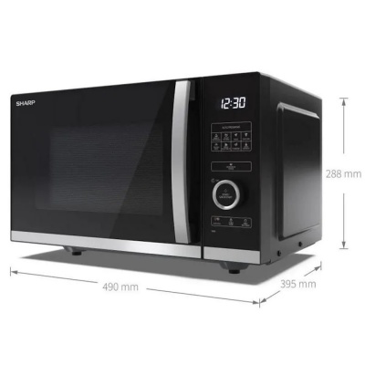 Sharp 25L Flat Bed Microwave Black YC-QS254AU-B