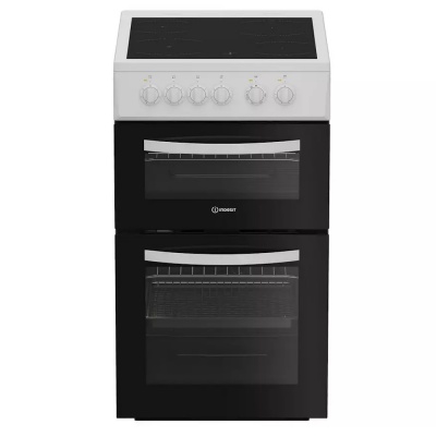 Indesit 50cm Electric Ceramic Cooker White ITE5VMW